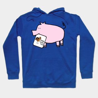 Cute Pig With Thanksgiving Turkey Greetings Hoodie